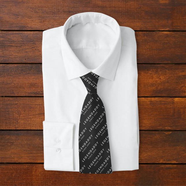 Legendaddy since for Legendary Dads minimalist  Tie (gift for legendary dads - tie legendaddy)
