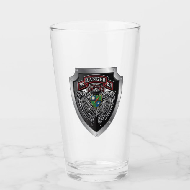 Legendary 75th Ranger Regiment 1st Battalion Glass (Front)