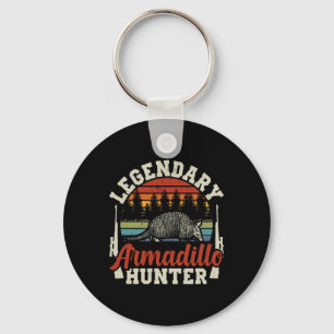 Legendary Armadillo Hunter Hunting Gift Key Ring