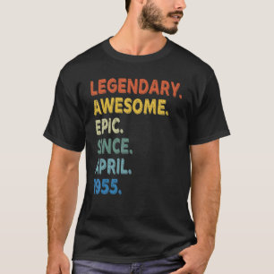 Legendary Awesome Epic Since April 1955 Birthday V T-Shirt