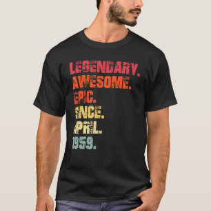 Legendary Awesome Epic Since April 1959 Vintage Bi T-Shirt