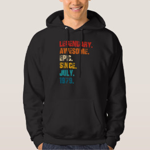 Legendary Awesome Epic Since July 1979 Retro Style Hoodie