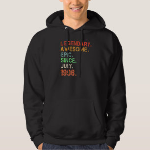 Legendary Awesome Epic Since July 1996 Retro Birth Hoodie