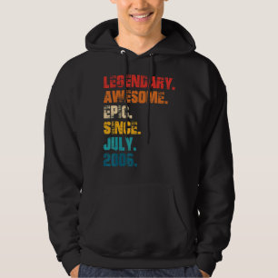 Legendary Awesome Epic Since July 2006 Retro Style Hoodie