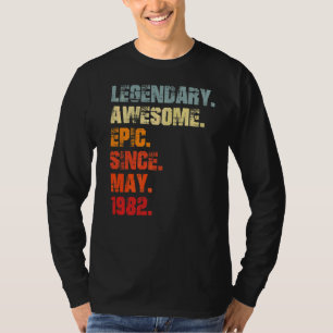 Legendary Awesome Epic Since May 1982 Vintage Birt T-Shirt