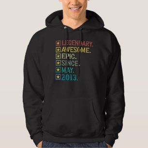 Legendary Awesome Epic Since May 2013 9th Birthday Hoodie
