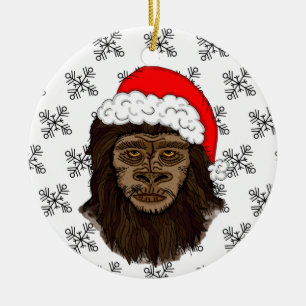 Legendary Christmas and Squatchy New Year Ceramic Tree Decoration