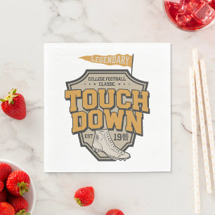 Legendary College Football Touch Down Napkin