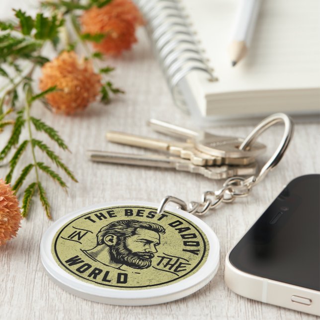 Legendary Cool Dads – Bold Typography Design Key Ring (Front Right)