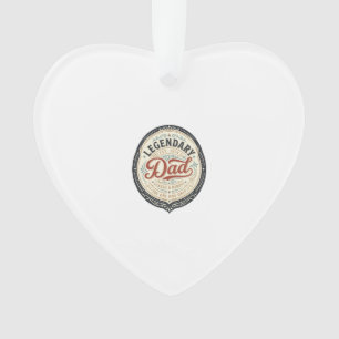 Legendary Dad Vintage Engraving Shirt Design_1 Ornament
