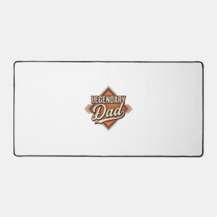 Legendary Dad Vintage Engraving Shirt Design (2)_1 Desk Mat