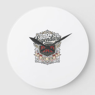 Legendary Dad Vintage Engraving Shirt Design (3)_1 Large Clock