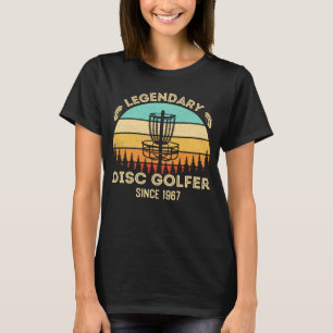 Legendary Disc Golfer Since 1968 Vintage Sunset Di T-Shirt