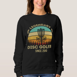 Legendary Disc Golfer Since 2011 Vintage Sunset Di Sweatshirt