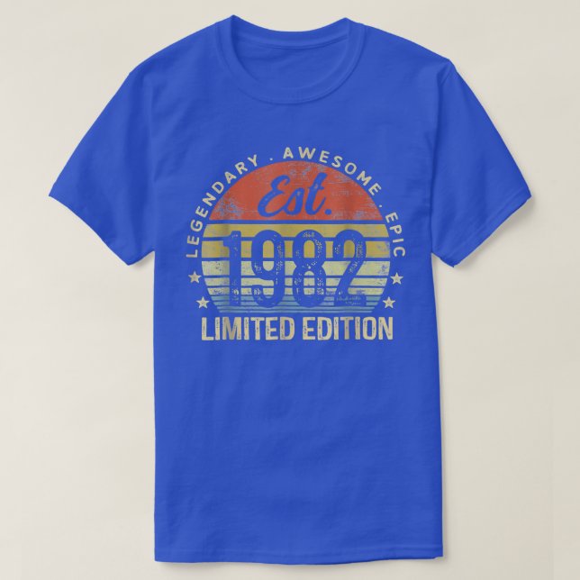 Legendary Est Vintage 1982 Limited Edition  T-Shirt (Design Front)