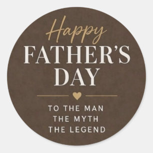 Legendary Father Classic Round Sticker