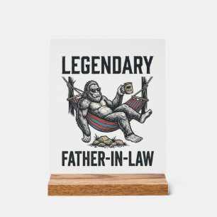 Legendary Father In Law Sasquatch Vintage Shirt De Acrylic Sign