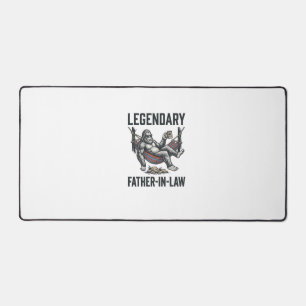 Legendary Father In Law Sasquatch Vintage Shirt De Desk Mat