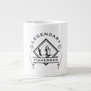Legendary Fisherman Established 2021 Large Coffee Mug