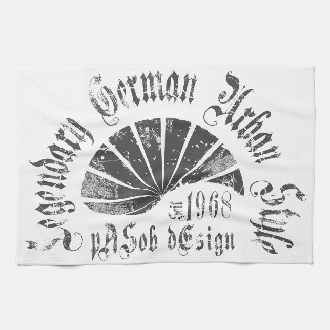 Legendary German Urban Style Tea Towel (Horizontal)