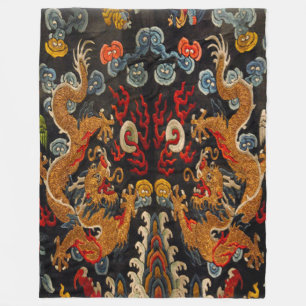 Legendary Ghost Samurai Dragon Master Fleece Blanket