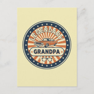 legendary grandpa postcard