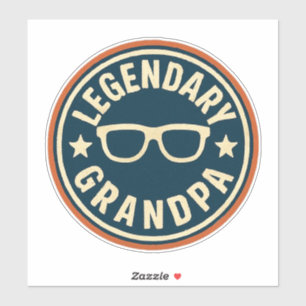 legendary grandpa retro badge
