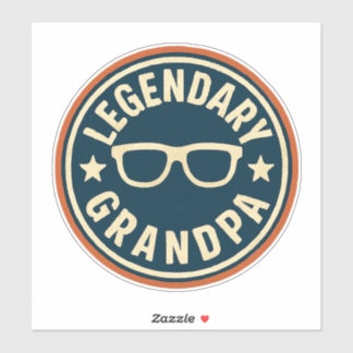 legendary grandpa retro badge