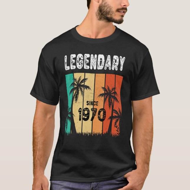 Legendary Hawaii 1970 52s Birthday Summer For 52 Y T-Shirt (Front)