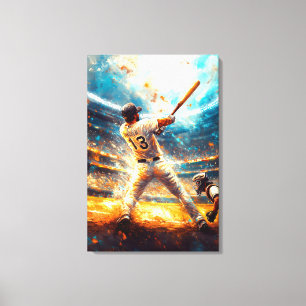 Legendary Home Run - Dynamic Sports Art - Baseball Canvas Print