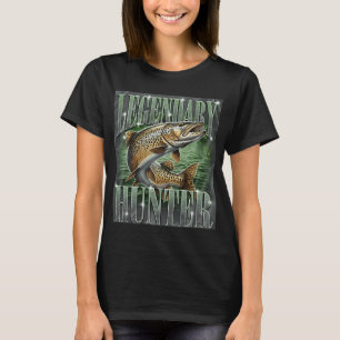 Legendary Hunter Brown Trout Fishing Design - Fish T-Shirt