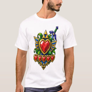 Legendary Hylian Shield and Heart Containers T-Shirt