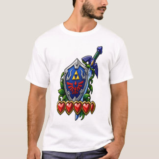 Legendary Hylian Shield and Heart Containers T-Shirt