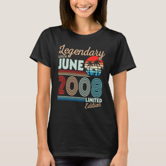 Legendary June 2008 Happy Birthday 14 Years Old Lt T-Shirt