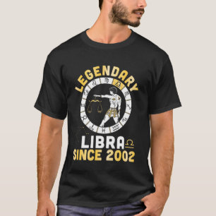 Legendary Libra Since 2002 Happy Birthday 23 Years T-Shirt