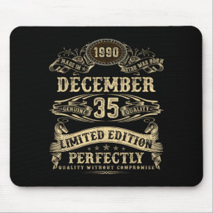 Legendary Man Born December 1990 35th Birthday  Mouse Pad