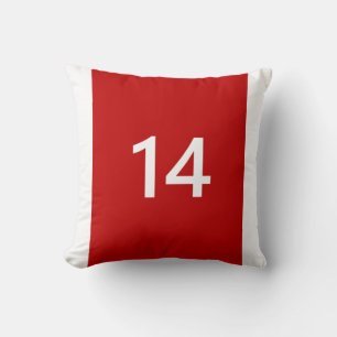 Legendary No. 14 in red and white Cushion