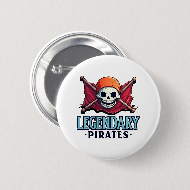 Legendary Pirates 6 Cm Round Badge (Front & Back)