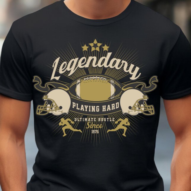 Legendary Playing Hard 50th Birthday Football  T-Shirt (Creator Uploaded)
