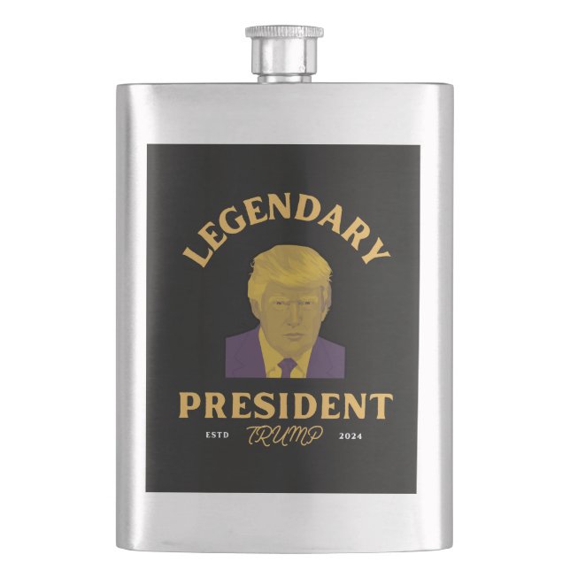 Legendary President Hip Flask (Front)