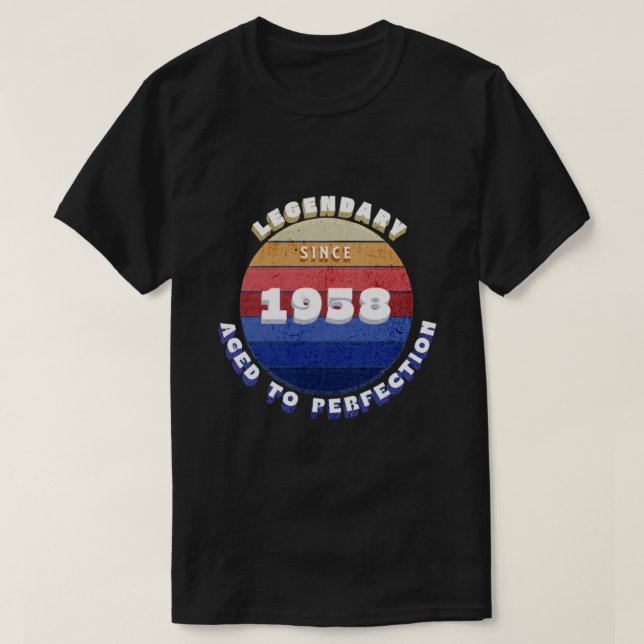 Legendary Since 1958 Retro T-Shirt (Design Front)