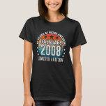 Legendary since 2008 Limited Edition 18th Birthday T-Shirt<br><div class="desc">Legendary since 2008 Limited Edition 18th Birthday</div>