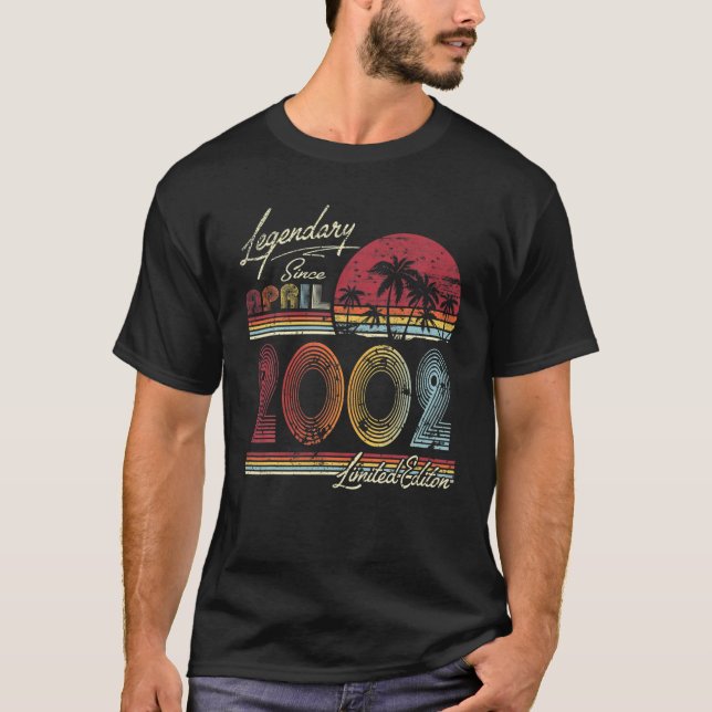 Legendary Since April 2002 20Th Bithday T-Shirt (Front)