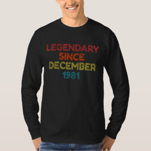 Legendary Since December 1981 Retro Birthday T-Shirt
