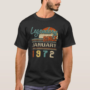 Legendary Since January 1972 50Th Quarantine Birth T-Shirt