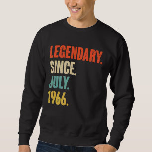 Legendary Since July 1966 56 Year Old 56th Birth Sweatshirt