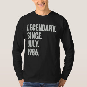 Legendary Since July 1986 36 Year Old 36th Birth T-Shirt