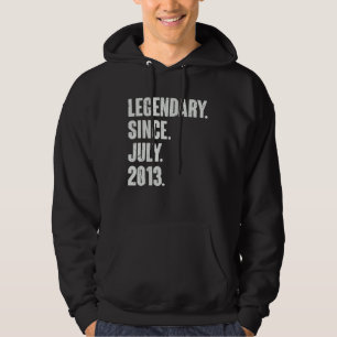 Legendary Since July 2013  9 Year Old  9th Birthda Hoodie