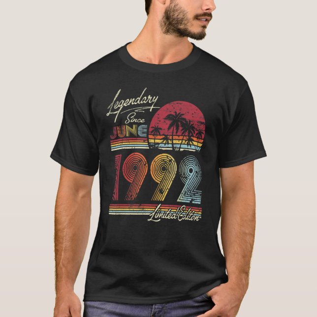 Legendary Since June 1992 30th Bithday T-Shirt (Front)