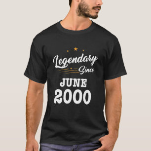 Legendary Since June 2000 21St Birthday Tee For 21